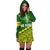 Cook Islands Rugby Women Hoodie Dress Coconut Leaves - The Kuki's - Polynesian Pride