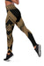 Turtle Polynesian Gold Leggings - Diamond Style - Polynesian Pride