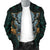 Hawaii Wild Boar Kamapua'a Men's Bomber Jacket - Turquoise - Hawaiian Mythology Style - Polynesian Pride