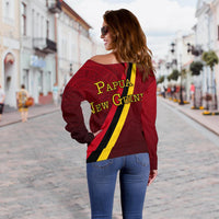 Papua New Guinea Off Shoulder Sweater - Sailing Style - Polynesian Pride