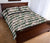 Hawaii Quilt Bed Set Tropical Dark Green Leaves Seamless Pattern White Stripes Pink Background AH - Polynesian Pride