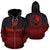 Yap Polynesian Custom Zip up Hoodie Red Black Pride Map and Seal Unisex Black - Polynesian Pride