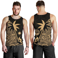 Marshall Islands Coconut Tree Men'S Tank Top Gold - Polynesian Pride