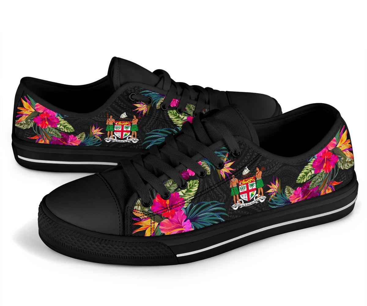 Fiji Low Top Shoe - Hibiscus Polynesian Pattern - Polynesian Pride