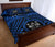 Fiji Personalised Quilt Bed Set - Fiji Seal With Polynesian Tattoo Style ( Blue) - Polynesian Pride