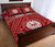 Tahiti Personalised Quilt Bed Set - Tahiti Seal In Polynesian Tattoo Style (Red) - Polynesian Pride