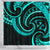 New Zealand Maori Mangopare Shower Curtain Polynesian - Turquoise - Polynesian Pride