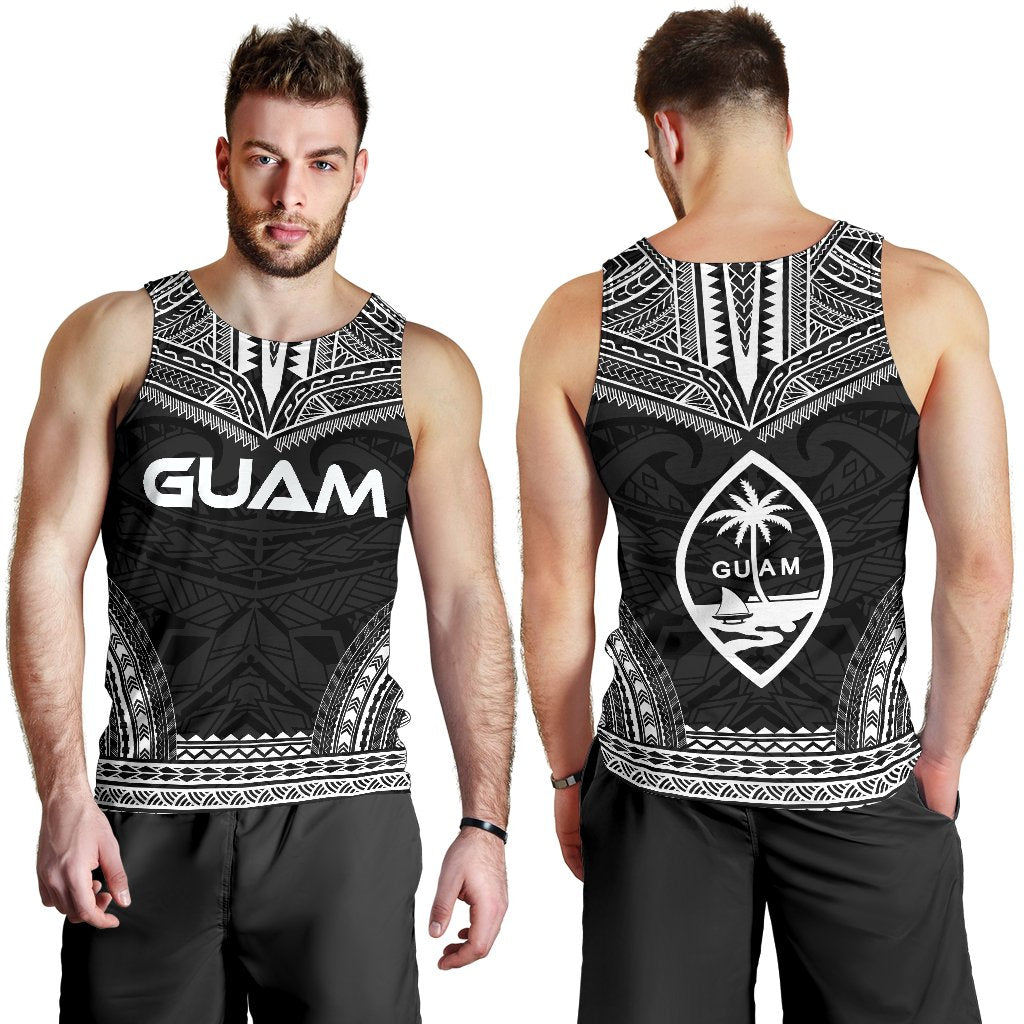 Guam Men's Tank Top - Polynesian Chief Black Version - Polynesian Pride