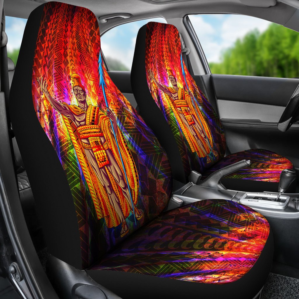 Hawaii Car Seat Covers - Hawaii King Polynesian Patterns Universal Fit Art - Polynesian Pride