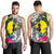 New Caledonia Men's Tank Top White - Turtle Plumeria Banana Leaf - Polynesian Pride