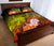 Cook Islands Custom Personalised Quilt Bed Sets - Humpback Whale with Tropical Flowers (Yellow) - Polynesian Pride