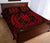 Hawaiian Kakau Honu Arc Red Polynesian Quilt Bed Set - Polynesian Pride