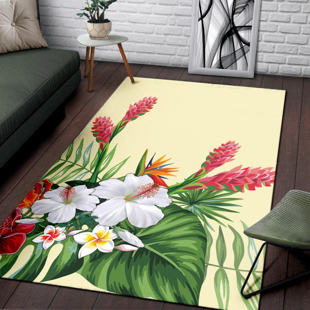 Wonderful Hibiscus Flower Area Rug AH - Polynesian Pride