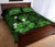 Personalized - Hawaii Map Turtle Hibiscus Plumeria Polynesian Quilt Bed Set - Green - Polynesian Pride