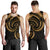 New Zealand Maori Mangopare Men Tank Top Polynesian - Gold - Polynesian Pride