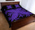 Hawaiian Quilt Bed Set Royal Pattern - Black And Purple - A2 Style - Polynesian Pride