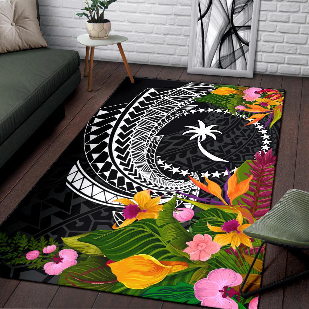 Chuuk State Area Rug - Seal Spiral Polynesian Patterns - Polynesian Pride