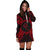 Chuuk Polynesian Hoodie Dress Map Red - Polynesian Pride