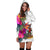 Vanuatu Women's Hoodie Dress Polynesian Hibiscus White Pattern - Polynesian Pride