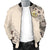 Hawaii Men's Bomber Jacket - The Beige Hibiscus - Polynesian Pride