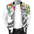 Guam Polynesian Men's Bomber Jacket - Summer Plumeria (White) - Polynesian Pride