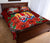 Tahiti Polynesian Quilt Bed Set - Hibiscus Coat of Arm Red - Polynesian Pride