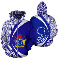 Cook Islands Polynesian Zip up Hoodie Circle Style 06 - Polynesian Pride