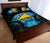 Tokelau Polynesian Quilt Bed Set Hibiscus Blue - Polynesian Pride