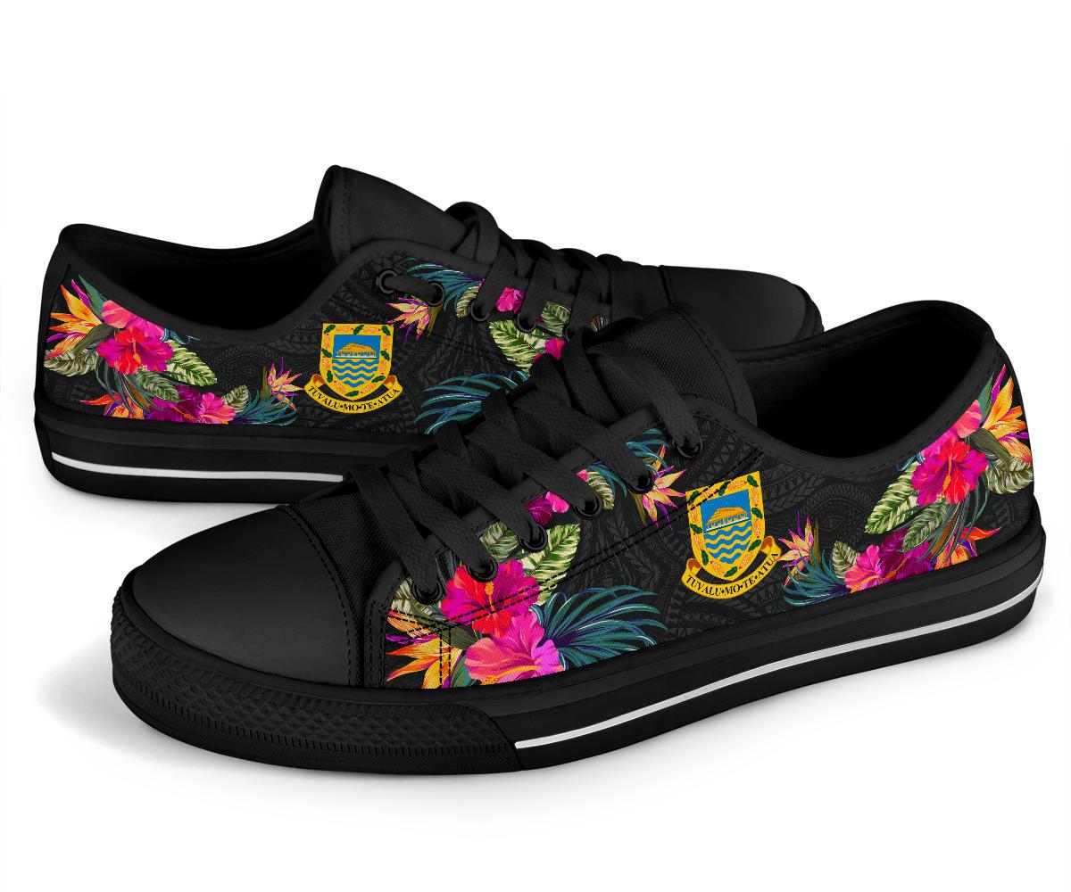 Tuvalu Low Top Shoe - Hibiscus Polynesian Pattern - Polynesian Pride