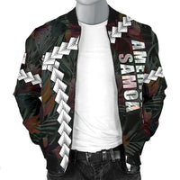 American Samoa Men Bomber Jacket - Chain Polynesian - Polynesian Pride