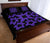 Hawaiian Quilt Bed Set Royal Pattern - Black And Purple - A1 Style - Polynesian Pride