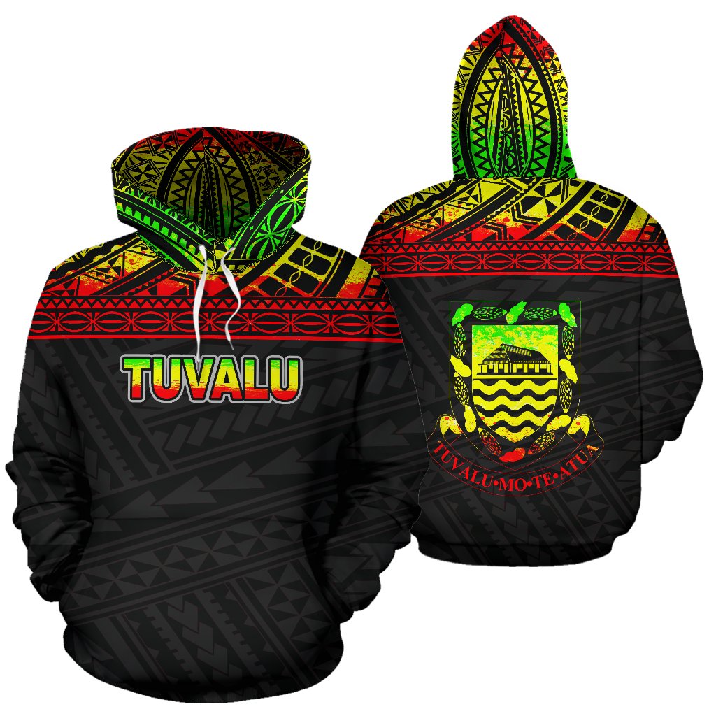 Tuvalu Polynesian Hoodie Horizontal Reggae Unisex Reggae - Polynesian Pride