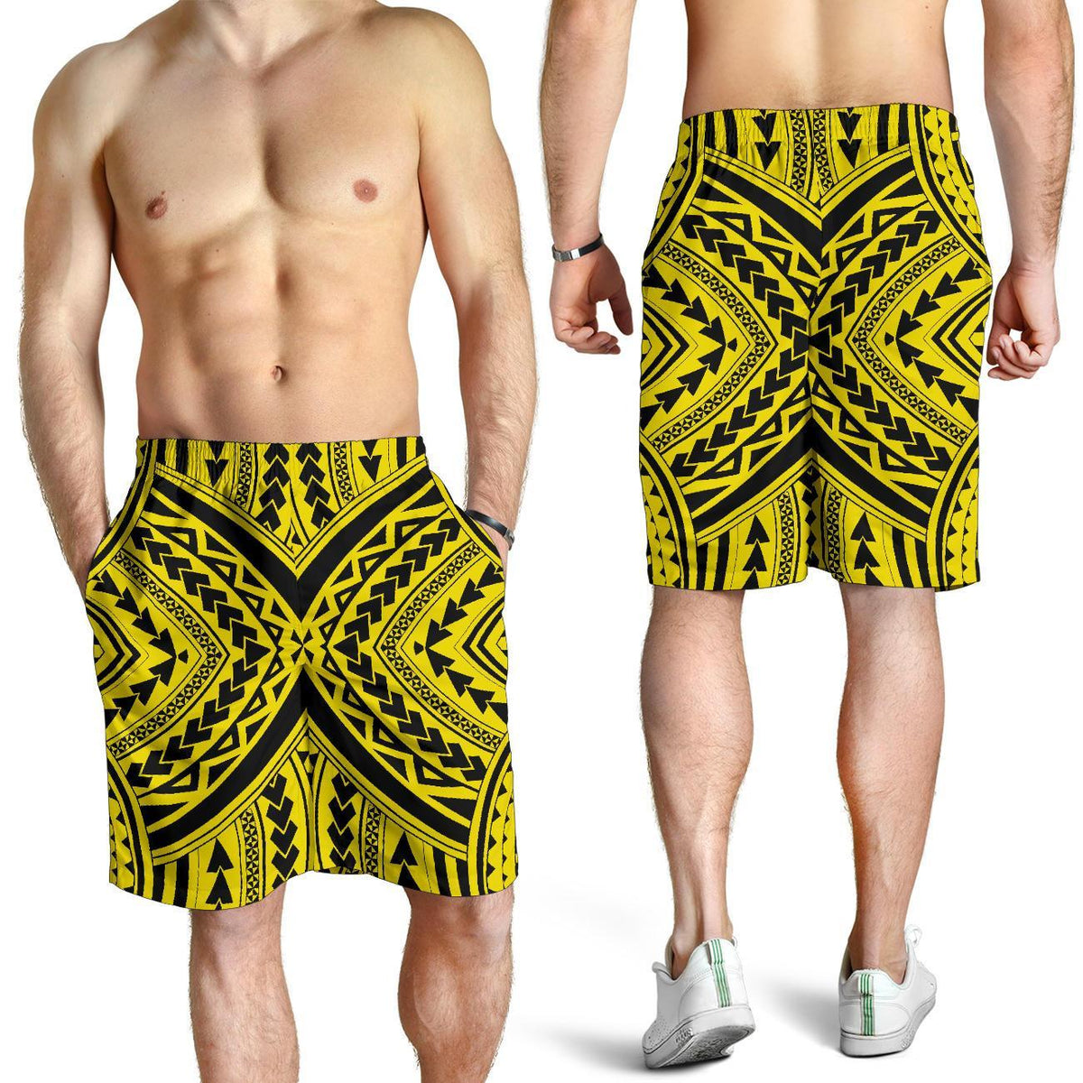 Polynesian Tradition Yellow Men's Short - Polynesian Pride