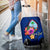 Guam Polynesian Custom Personalised Luggage Covers - Floral With Seal Blue - Polynesian Pride