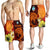 Guam Men's Shorts - Tribal Tuna Fish Orange - Polynesian Pride