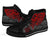 Tahiti Polynesian High Top Shoes - Red Turtle Hibiscus Flowing - Polynesian Pride