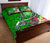 American Samoa Polynesian Quilt Bed Set - Turtle Plumeria (Green) - Polynesian Pride