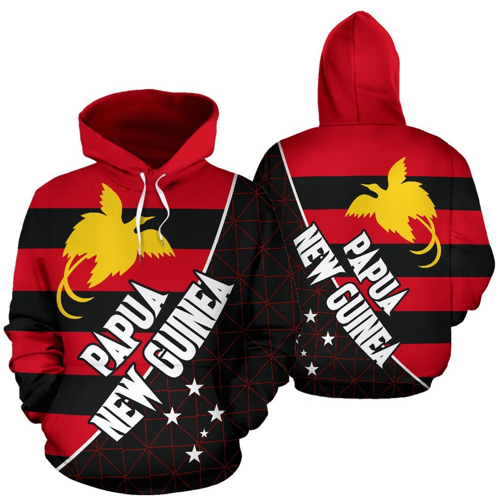 Papua New Guinea Hoodie Papua New Guinea Flag Unisex Black - Polynesian Pride