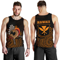 Hawaiian Warrior Helmet Polynesian Kanaka Men's Tank Top Black - Polynesian Pride
