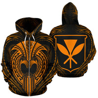 Ikaika Warrior Zip Hoodie Unisex Black - Polynesian Pride