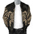 New Zealand Men Bomber Jacket , Maori Turtle Tattoo - Gold - Polynesian Pride