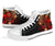 Tahiti Polynesian High Top Shoes - Plumeria Flowers And Waves - Polynesian Pride