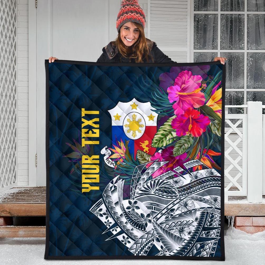 The Philippines Personalised Premium Quilt - Summer Vibes Blue - Polynesian Pride