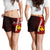 Hawaii Polynesian Custom Personalised Women's Shorts - Coat Of Arm With Hibiscus Women Red - Polynesian Pride