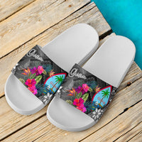 Guam Slide Sandals - Turtle Floral - Polynesian Pride