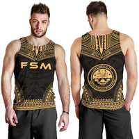 Federated States Of Micronesia Men's Tank Top - Polynesian Chief Gold Version - Polynesian Pride