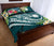 Marshall Islands Polynesian Quilt Bed Set - Summer Plumeria (Turquoise) - Polynesian Pride