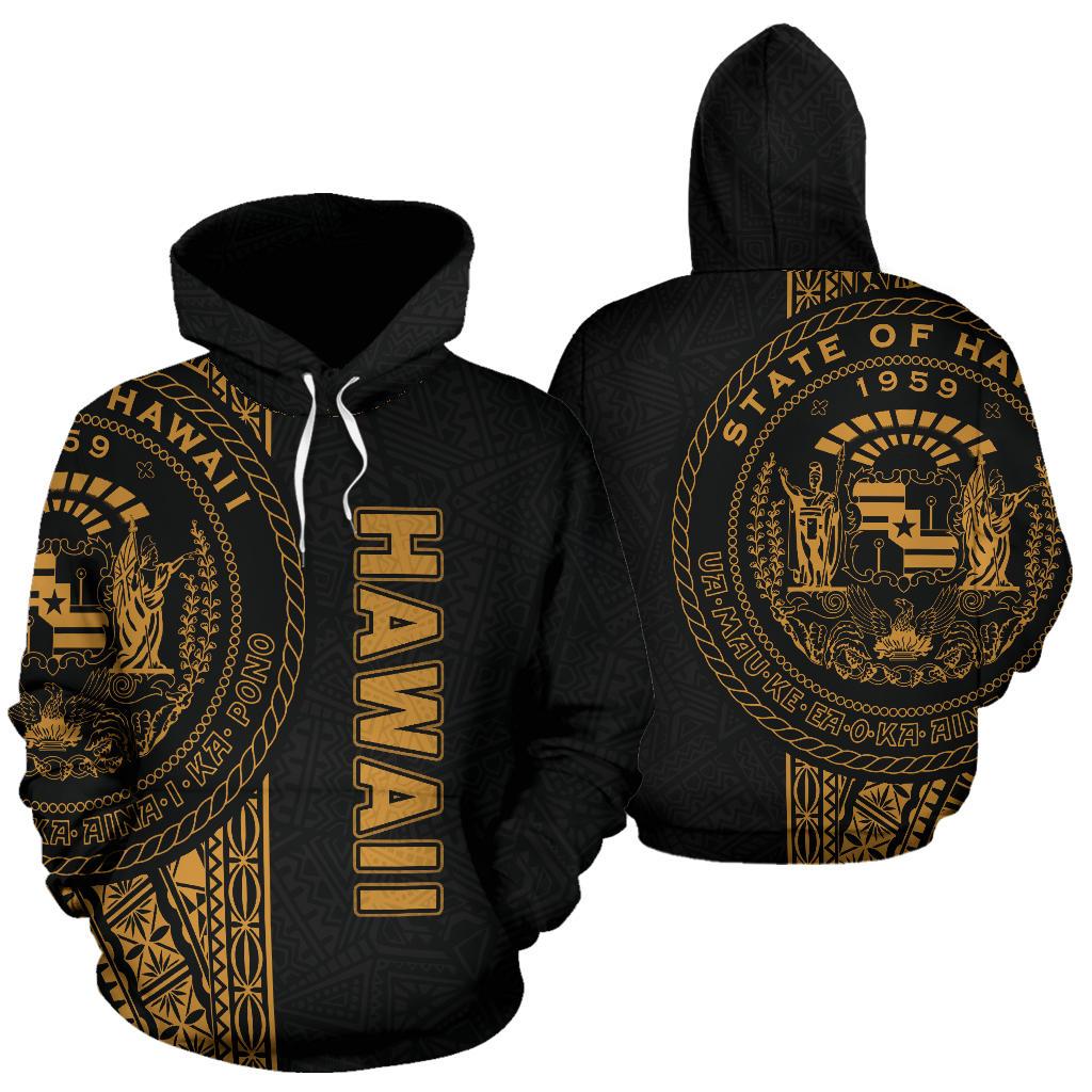 Polynesian Hawaii Hoodie Yellow Line Unisex Yellow - Polynesian Pride