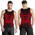 Tuvalu Polynesian Men Tank Top Map Red - Polynesian Pride