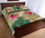 Hawaii Kanaka Maoli Plumeria Palm Trees Hammer Shark Quilt Bed Set - Polynesian Pride